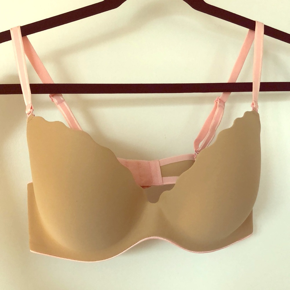 36D nude and pink bra (removable straps)